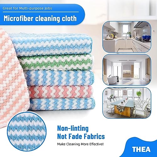 Thea Magic Towel Reusable Water Absorbent Multipurpose Cleaning Cloth for Kitchen, Glass Windows,Car,Super Absorbent, Chamois Leather Wipes (30cm x 30cm) (Pack of10) - Image 3