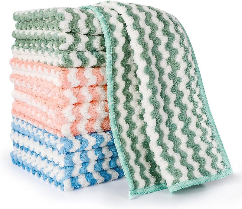 Thea Magic Towel Reusable Water Absorbent Multipurpose Cleaning Cloth for Kitchen, Glass Windows,Car,Super Absorbent, Chamois Leather Wipes (30cm x 30cm) (Pack of10) - Image 1