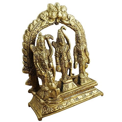 Pick End Now Antique Brass Made Lord Ram Darbar | Product Dimensions - 3.0X1.0X3.2 In, 250Gm,Religious - Image 2