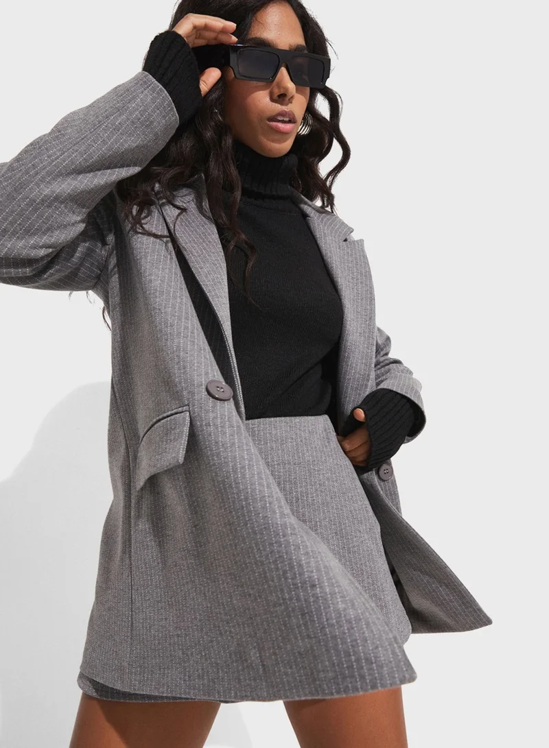 JUNE Button Detail Regular Blazer