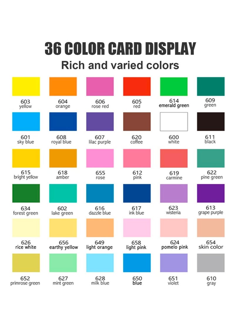 GuangNa 36 Colors Acrylic Paint Markers | Soft Brush Tip Paint Pens Set | Water-Based, Non-Toxic & Odorless | No Bleeding, Quick Dry & Waterproof | Works on Canvas, Rock, Wood, Glass, Ceramic, Fabric, Metal, Stone, Paper | Ideal for Artists, DIY Crafts, School & Gifts - Image 3