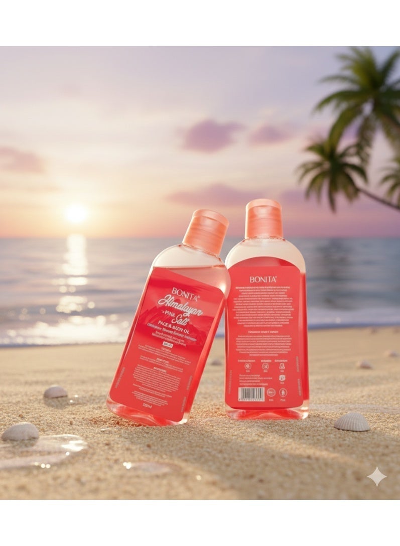 Bonita Himalayan Pink Salt Face and Body Oil 100ml Pack of 2 - Image 4