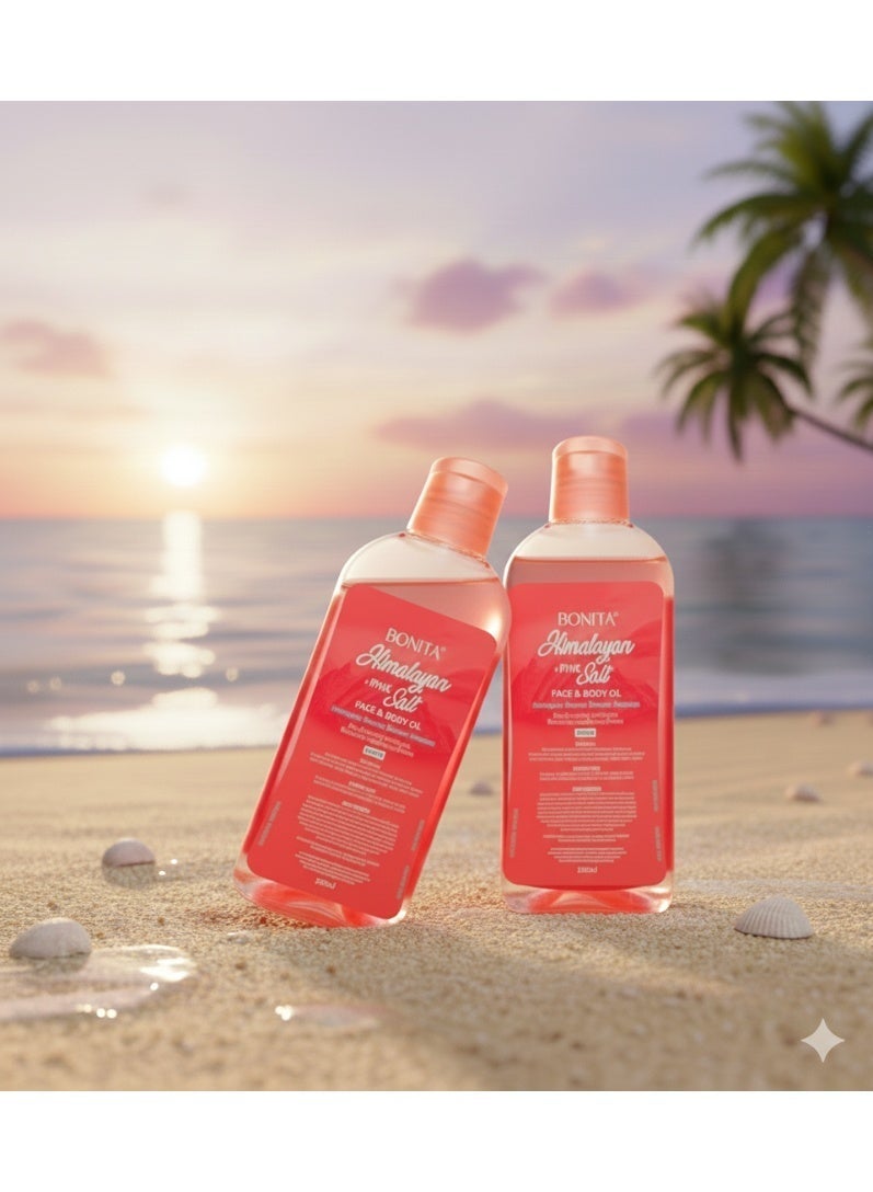 Bonita Himalayan Pink Salt Face and Body Oil 100ml Pack of 2 - Image 3