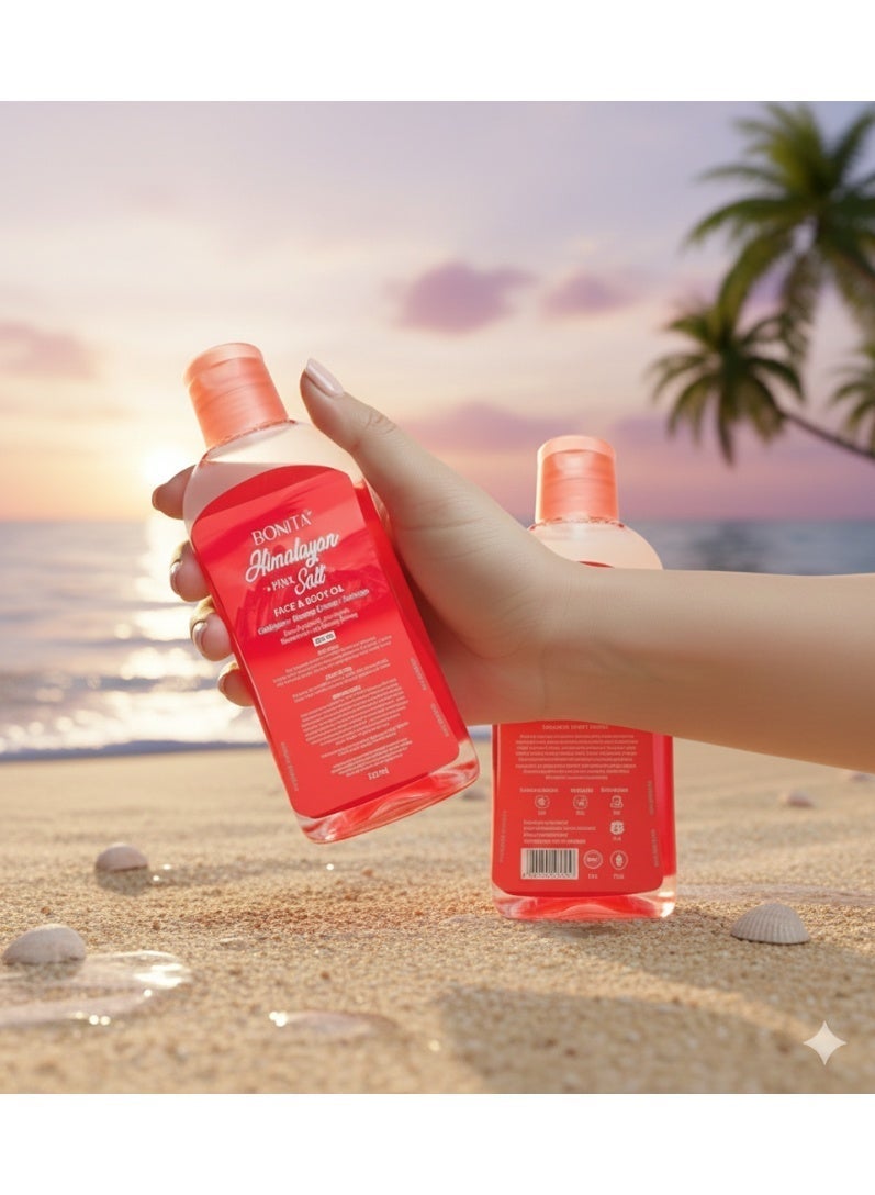 Bonita Himalayan Pink Salt Face and Body Oil 100ml Pack of 2 - Image 5