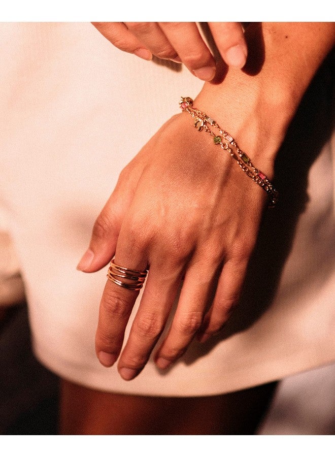 Barzel 18K Gold Plated Statement Ring For Women - (Gold, 9) - Image 5