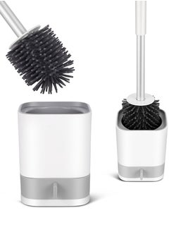 Home Care Wall-mounted Design Soft TPR Toilet Cleaning Brush Bathroom WC Silicon Toilet Brush with Holder  - Image 2