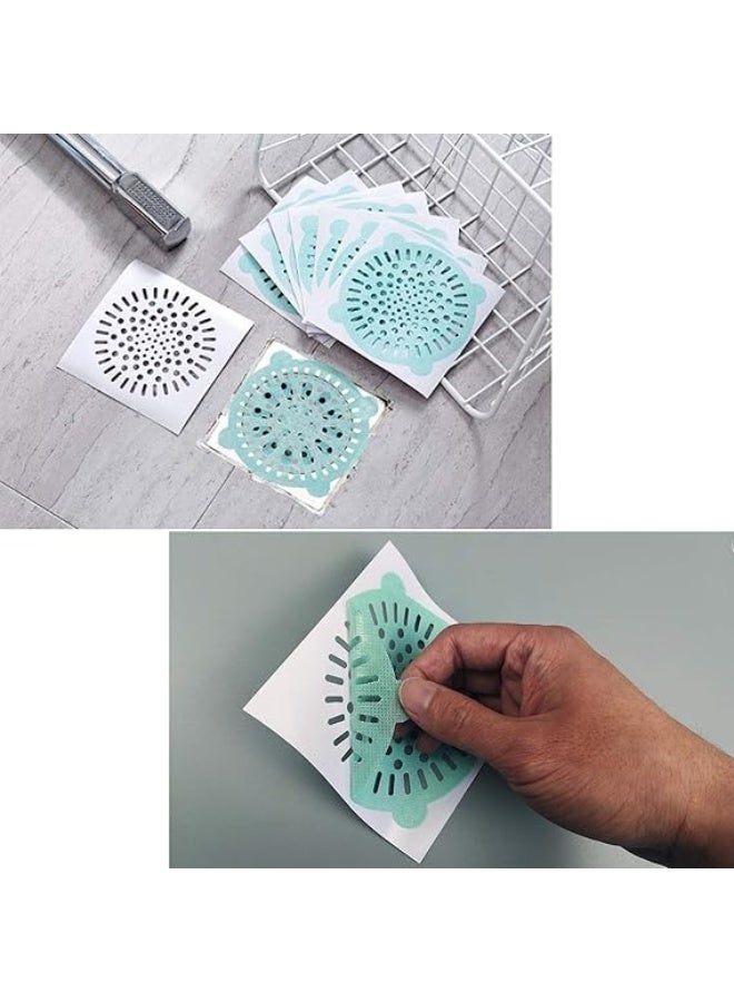 10PCS Disposable Sink Filter Shower Drain Stickers Drain Hair Catcher Strainer Non-Woven Floor Drain Cover for Kitchen Bathroom，Effective Kitchen Bathroom Hair Cleaning Stickers - Image 2