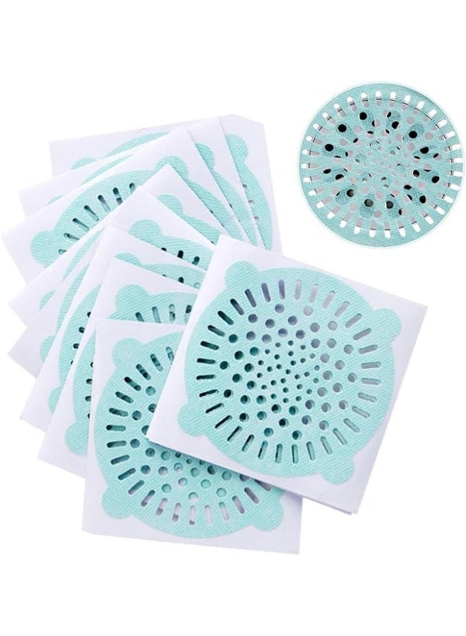 10PCS Disposable Sink Filter Shower Drain Stickers Drain Hair Catcher Strainer Non-Woven Floor Drain Cover for Kitchen Bathroom，Effective Kitchen Bathroom Hair Cleaning Stickers - Image 1
