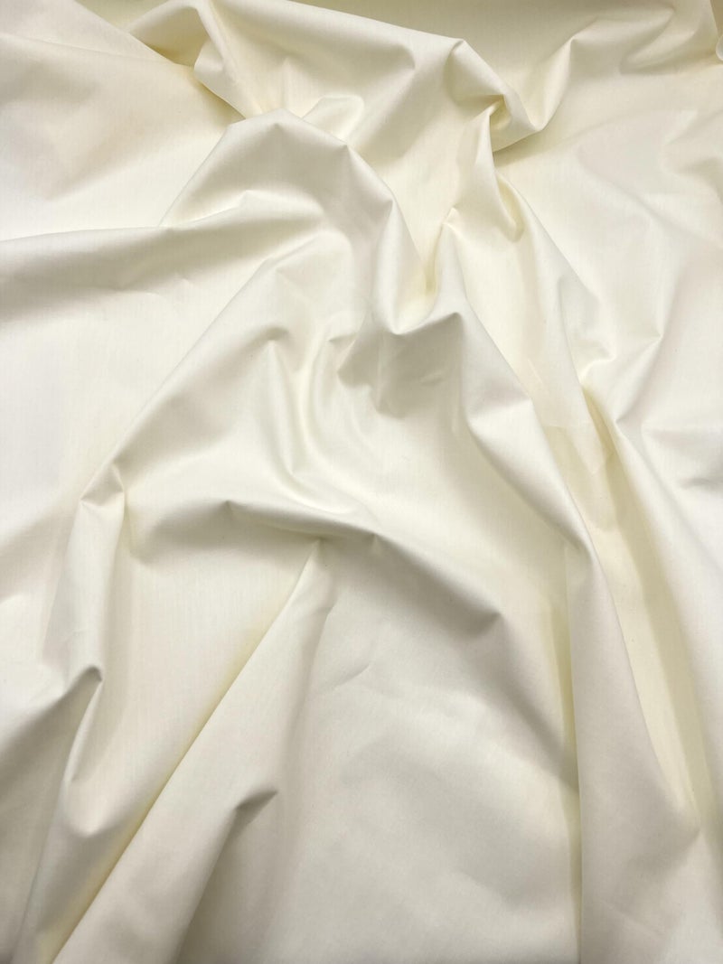 EOVEA - Cotton Polyester Fabric by The Yard – 60" Wide Broadcloth Fabric, Soft, Lightweight & Breathable Material for Lining, Curtains, Bedding, Skirts, Sewing Projects (Ivory,1 Yard) - Image 2