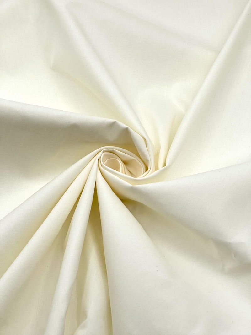 EOVEA - Cotton Polyester Fabric by The Yard – 60" Wide Broadcloth Fabric, Soft, Lightweight & Breathable Material for Lining, Curtains, Bedding, Skirts, Sewing Projects (Ivory,1 Yard) - Image 5