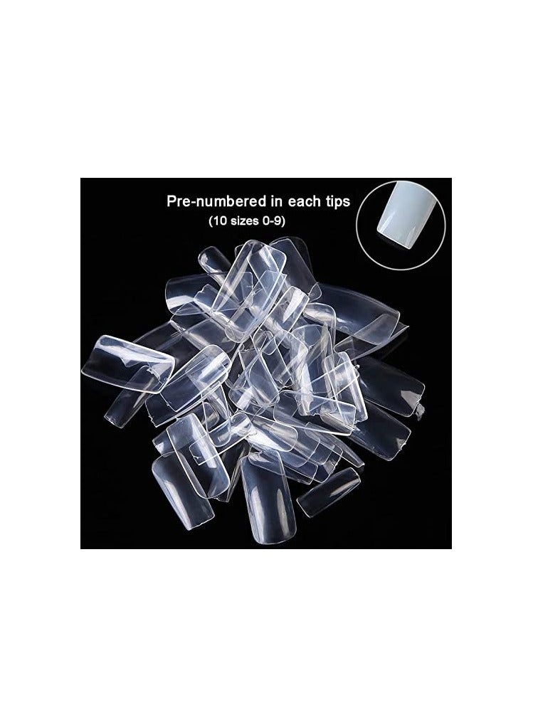 Fake Nails Oval Nails False Round Nails Full Cover Artificial Press On Nails Natural 100pcs 10 Sizes With Box - Image 2