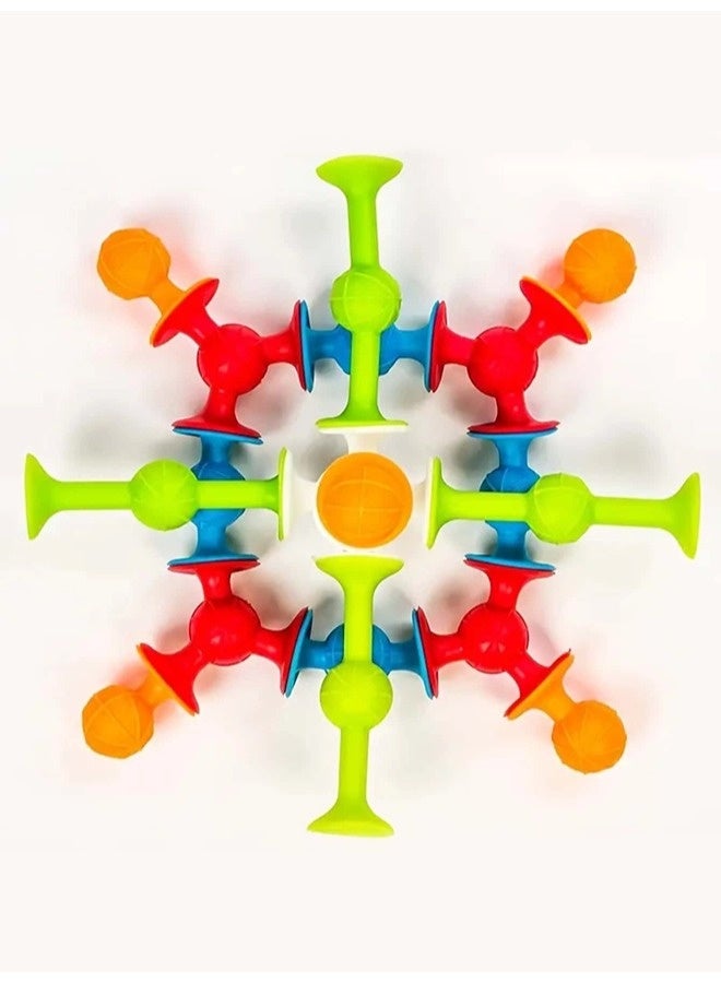 شيبشيب 11 قطعة، ألعاب مصاصة، ألعاب استحمام، مجموعة بناء من السيليكون، ألعاب كتل DIY، ألعاب مصاصة، ألعاب حوض الاستحمام، لعبة حسية للأطفال من 3 إلى 8 سنوات من الأولاد والبنات - Image 4