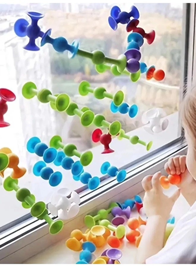 شيبشيب 11 قطعة، ألعاب مصاصة، ألعاب استحمام، مجموعة بناء من السيليكون، ألعاب كتل DIY، ألعاب مصاصة، ألعاب حوض الاستحمام، لعبة حسية للأطفال من 3 إلى 8 سنوات من الأولاد والبنات - Image 1