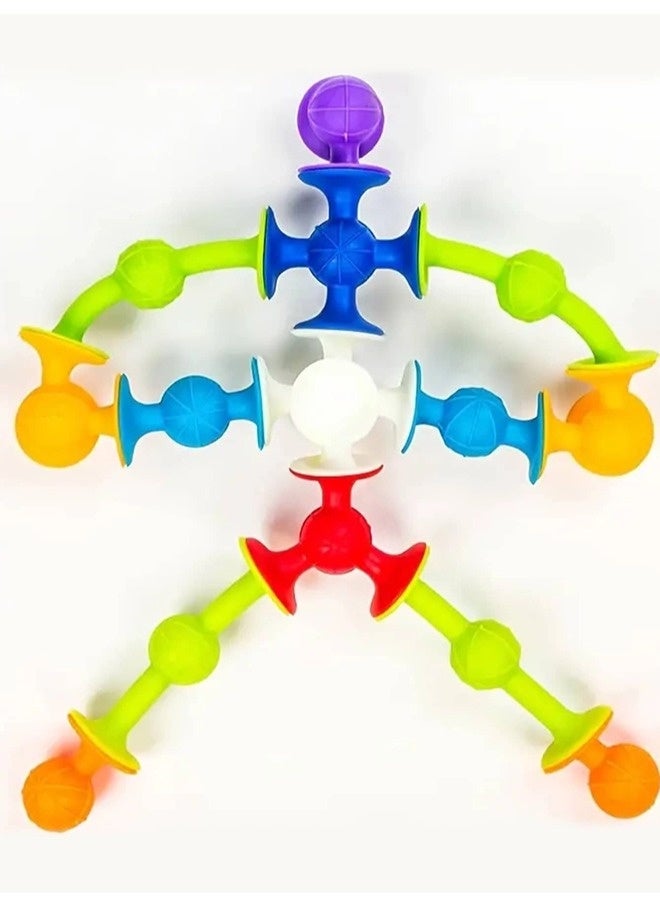 شيبشيب 11 قطعة، ألعاب مصاصة، ألعاب استحمام، مجموعة بناء من السيليكون، ألعاب كتل DIY، ألعاب مصاصة، ألعاب حوض الاستحمام، لعبة حسية للأطفال من 3 إلى 8 سنوات من الأولاد والبنات - Image 5