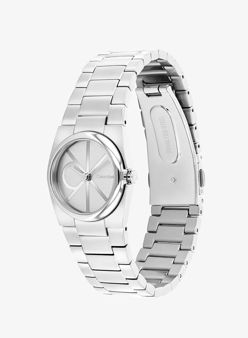 كالفن كلاين ساعة كوارتز بعقارب وسوار من الفولاذ المقاوم للصدأ