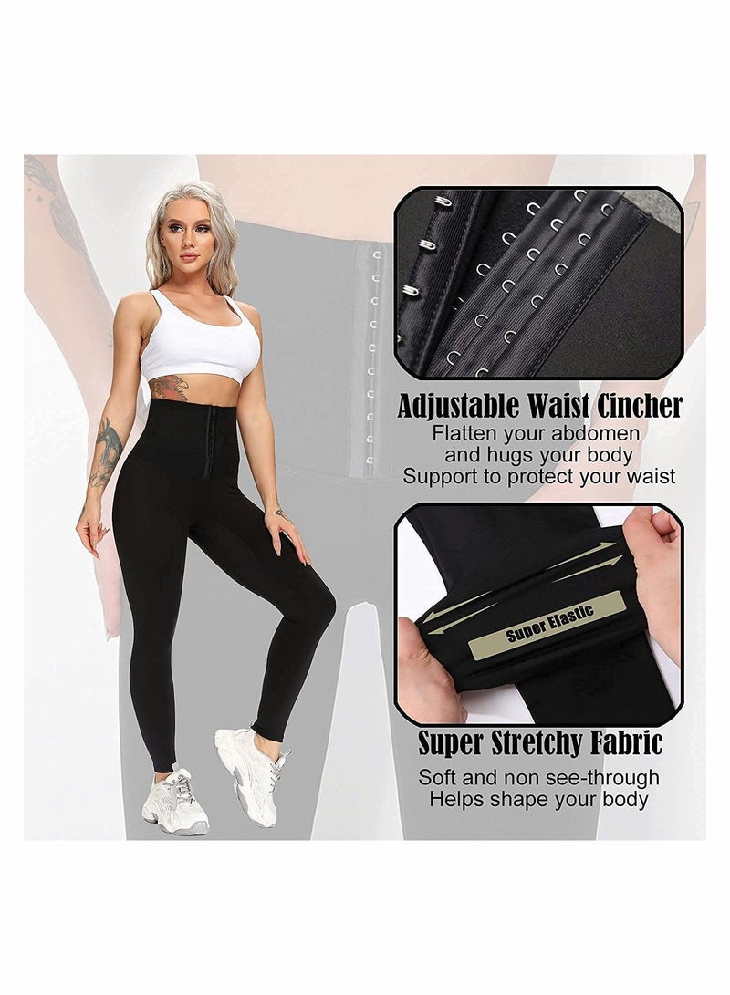 Y&D High Waist Corset Leggings, Gym Leggings ​Women Hourglass Body Shaping Butt Trainer（S） - Image 3
