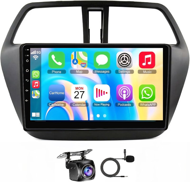 Vierex Fit Suzuki SX4 Car Stereo S-Cross SX4 Android Screen 2014-2021, Wireless CarPlay, Android Auto AHD Camera Included WiFi DSP Bluetooth 2GB RAM 32GB ROM Fast Interface - Image 1