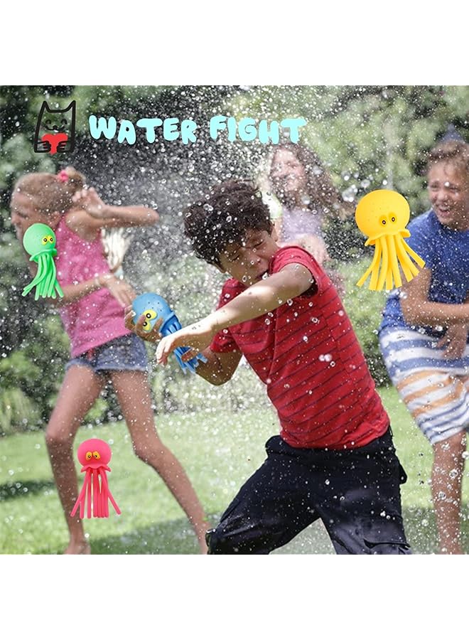 Lullaxx Octopus Bath Bathtub Toy 5Pcs Water Bombs Splash Balls For Kids Summer Bath Swimming/ Pool For Kids Ages 3 8 - Image 2