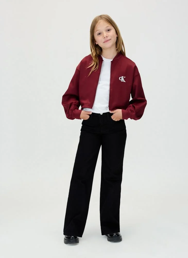Calvin Klein Jeans  Youth Logo Bomber Jacket for Women | Best Price UAE