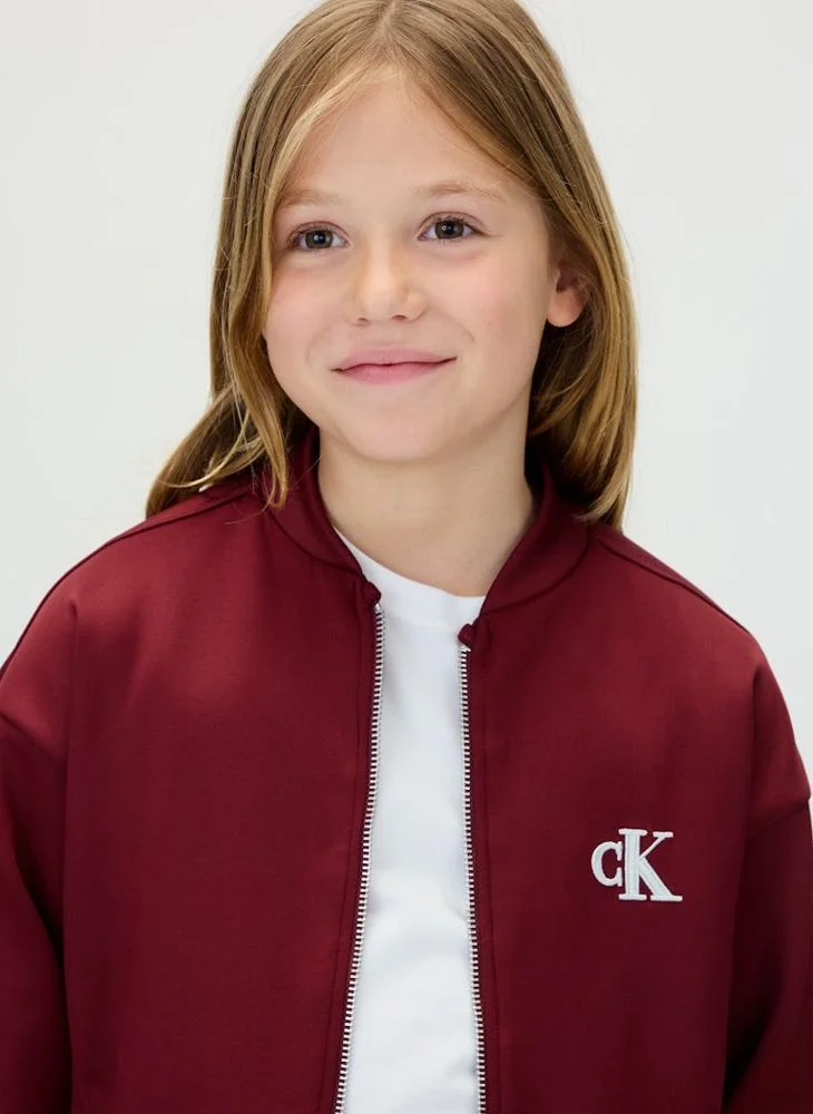 Calvin Klein Jeans  Youth Logo Bomber Jacket for Women | Best Price UAE
