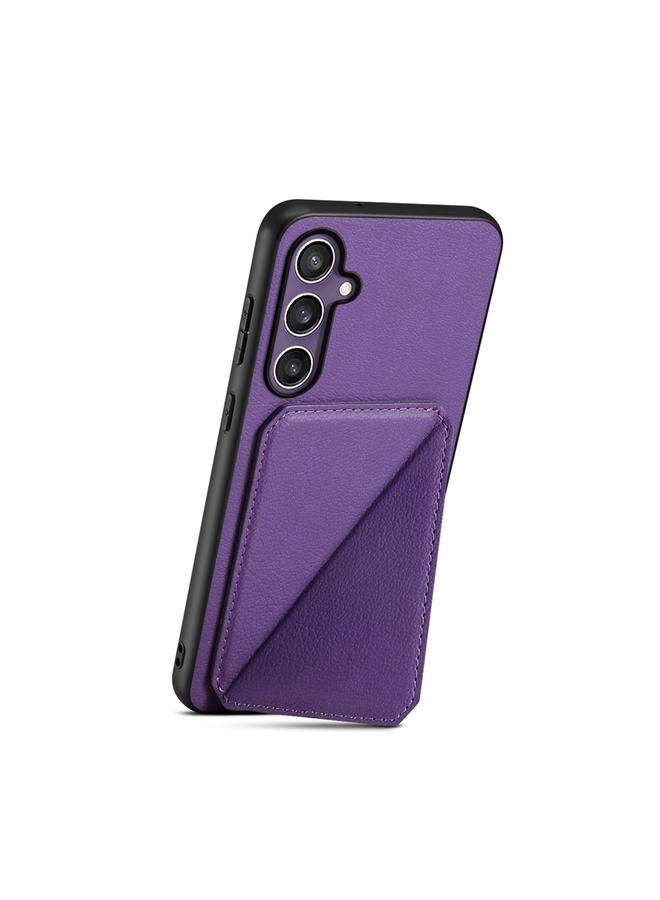 اس-توب جراب لهاتف Samsung Galaxy S24+ 5G D04 جراب هاتف بملمس جلد العجل مع حامل مزدوج للبطاقة - Image 3