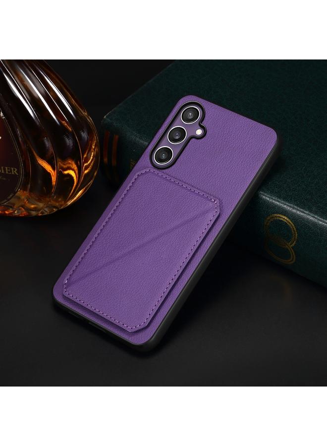 اس-توب جراب لهاتف Samsung Galaxy S24+ 5G D04 جراب هاتف بملمس جلد العجل مع حامل مزدوج للبطاقة - Image 2