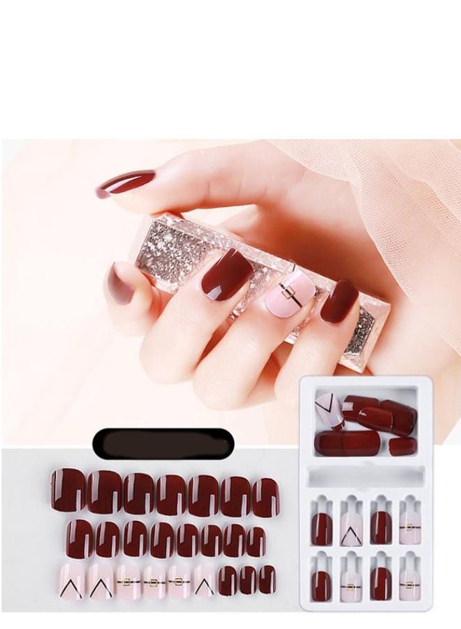 5esha 24-Pieces Fashion False Nails Kit