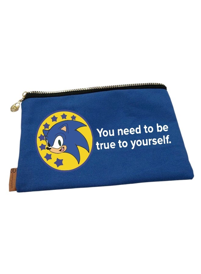 Multipurpose Zipper Case Travel, Accessories Organizer, School pencil case, Stationery Holder,Blue, We print your gift, gift for boys - Image 4