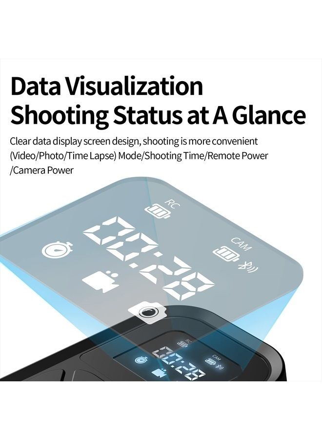 TELESIN جهاز تحكم عن بُعد لجهاز GoPro، جهاز تحكم لاسلكي مغناطيسي TELESIN مع شاشة LCD وحزام للمعصم لجهاز Go Pro Max GoPro Mini Hero 11 10 9 8 لركوب الدراجات والدراجات النارية والتصوير الذاتي والمشي لمسافات طويلة. - Image 3