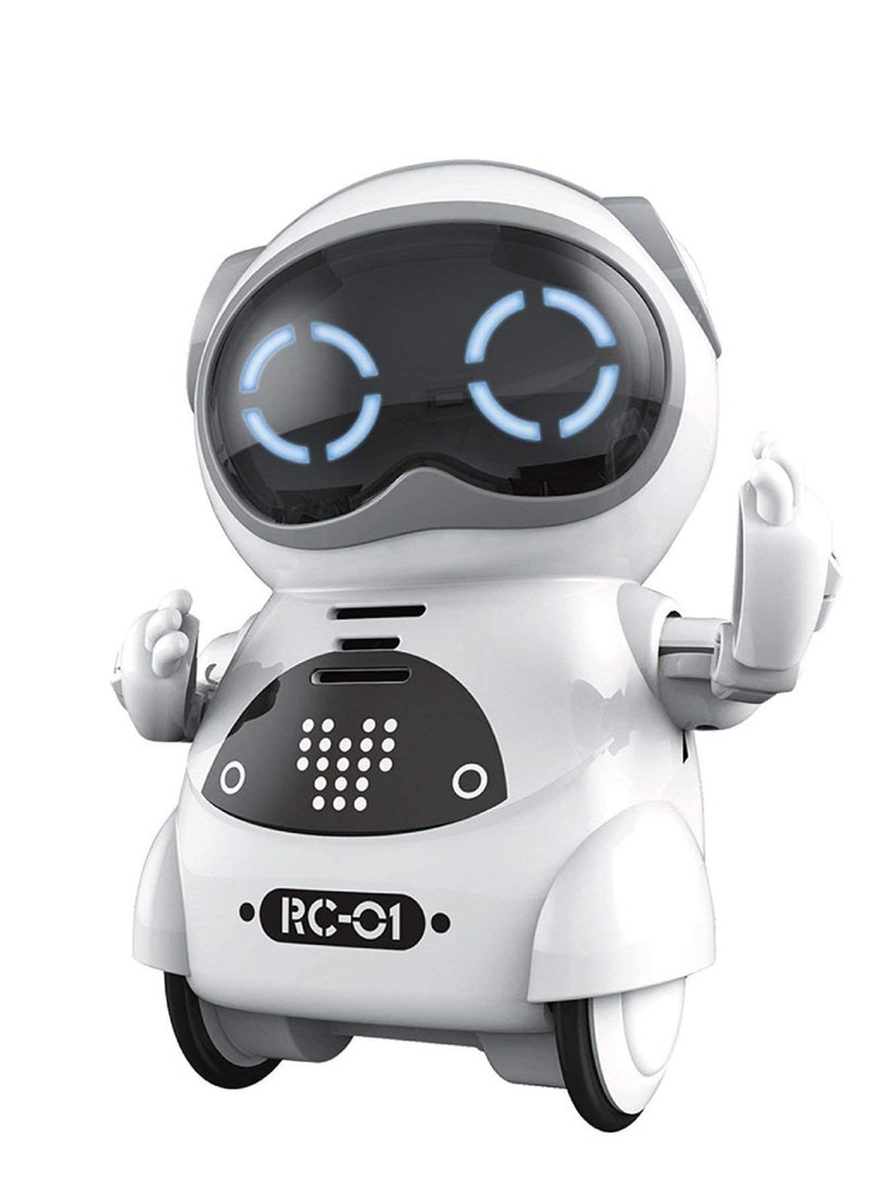 Pocket Robot, Cute Pets, Rechargeable Smart Talking Interactive Dialogue Voice Recognition Record, Singing Dancing Telling Story Mini Robot for Kids - Image 1