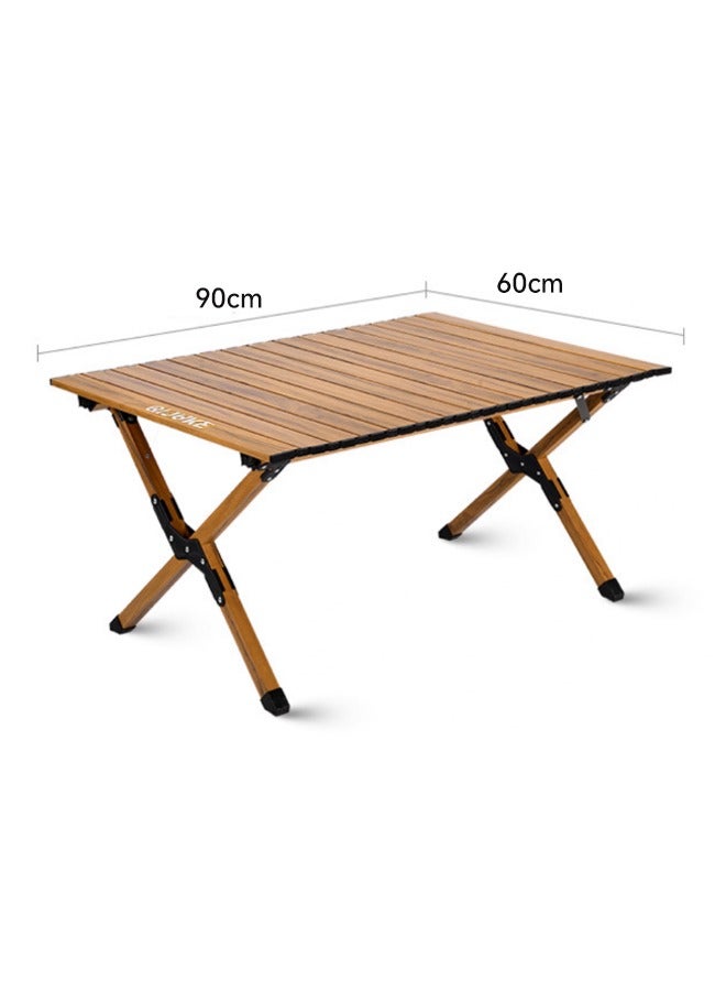 Morlife Roll Up Aluminum Folding Table , Camping, Beach, Graden, Outdoor Events，Lightweight Foldable Low Dining Table（90 x 60 cm） - Image 4