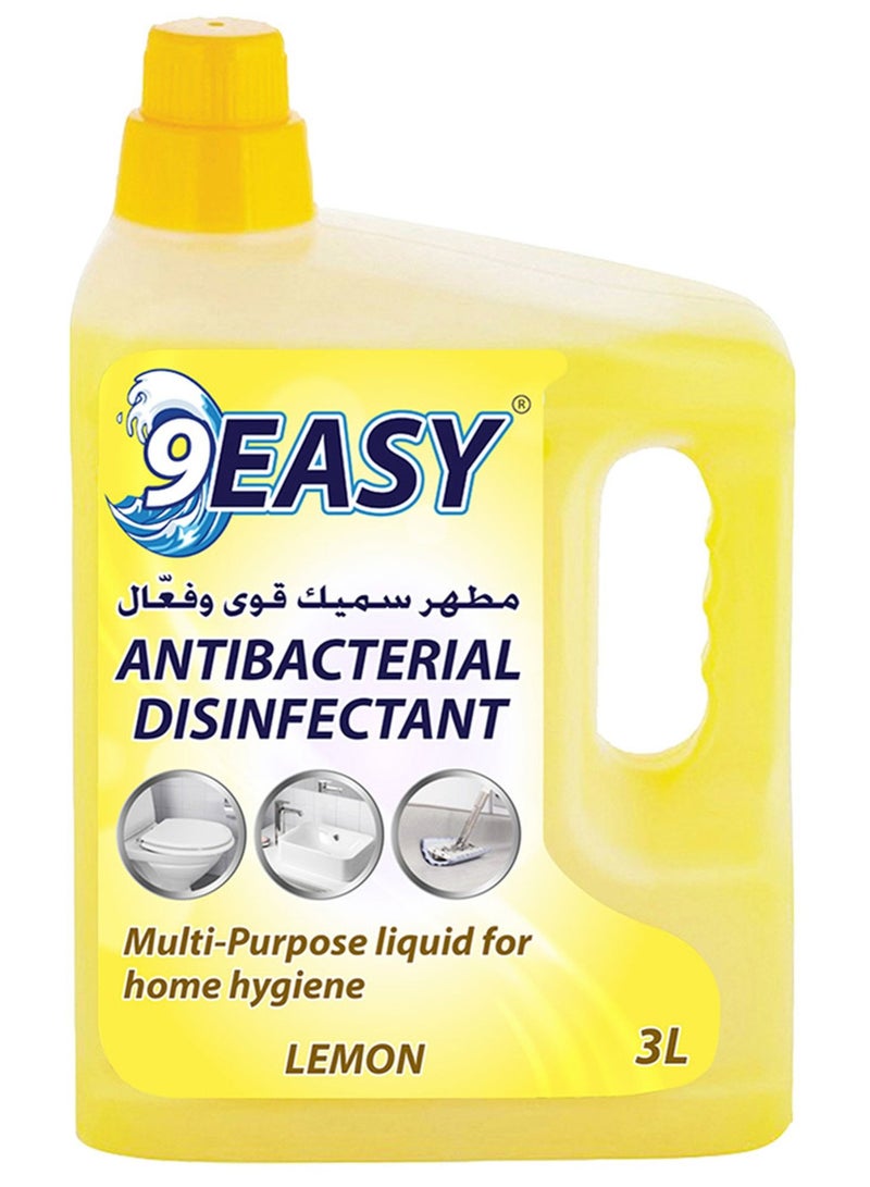 9 إيزي منظف ​​الأرضيات المضاد للبكتيريا برائحة الليمون 3 لتر - Image 1