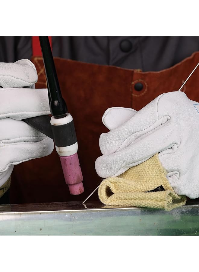 إيروريكس دليل إصبع Tig المبتكر للحماية من الحرارة الشديدة مصنوع من ألياف الأراميد الزجاجية وقماش PBI بنظام Hook And Loop 10 1099 أصفر فاتح - Image 4