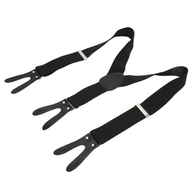 Mens Suspenders: Y Shape Strap, High Density Elastic With Leather - Exquisite Elegant Details, Durable Tear-resistant Button Suspenders for Formal Events, Weddings, Daily Wear & Gift For Men - Image 5