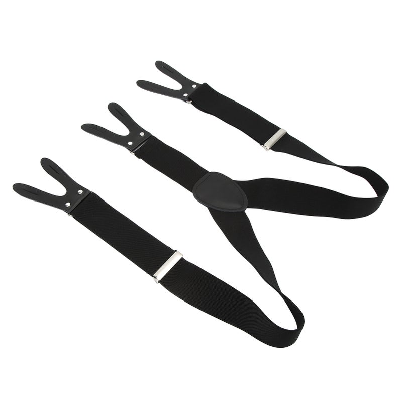 Mens Suspenders: Y Shape Strap, High Density Elastic With Leather - Exquisite Elegant Details, Durable Tear-resistant Button Suspenders for Formal Events, Weddings, Daily Wear & Gift For Men - Image 3