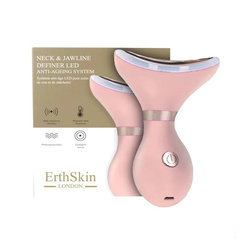 ErthSkin London Neck & Jawline Definer LED anti-ageing system - ( Pink Colour )