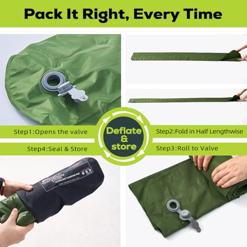 Gear Doctors وسادة نوم خفيفة الوزن من جير دوكتورز® إيثير 17.5 أونصة – مرتبة هوائية للتخييم – وسادة تخييم – وسادة نوم قابلة للنفخ مدمجة للتنزه، مريحة في الهواء الطلق، خيمة، سفر - Image 5
