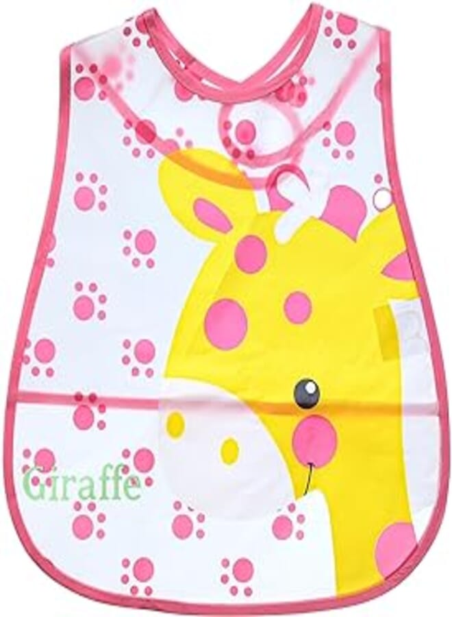 Mix and Max Mix&Max Waterproof Bib Printed Giraffe For Girls-Multicolor