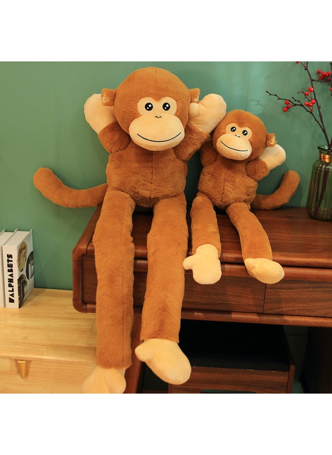 Generic - Ins Net Red Pull Pull Rabbit Plush Toy Monkey Elephant Doll Doll Girl-Color:Dark Brown Monkey-Height:75CM - Image 1