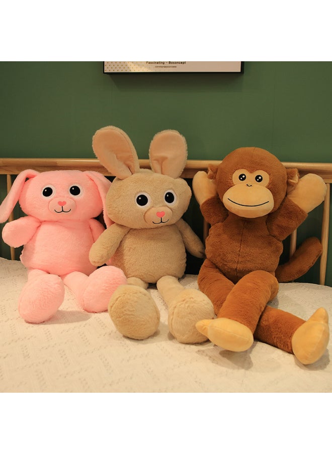 Generic - Ins Net Red Pull Pull Rabbit Plush Toy Monkey Elephant Doll Doll Girl-Color:Dark Brown Monkey-Height:75CM - Image 1