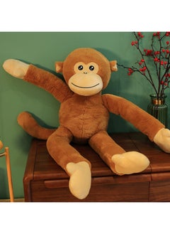 Ins Net Red Pull Pull Rabbit Plush Toy Monkey Elephant Doll Doll Girl-Color:Dark Brown Monkey-Height:75CM