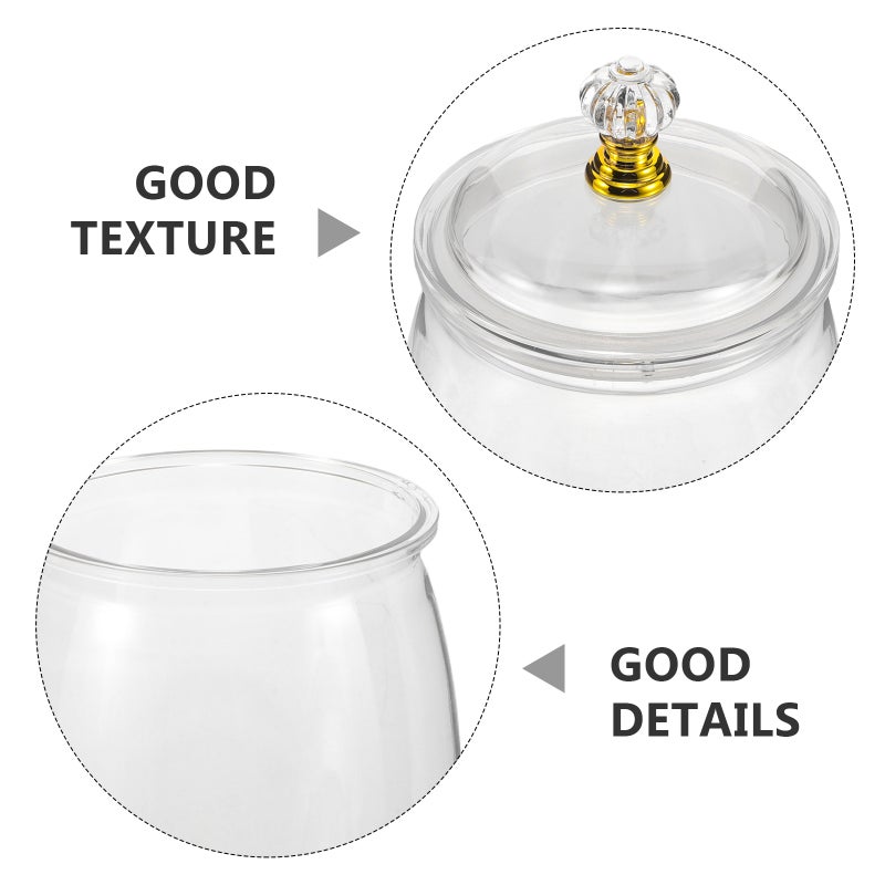 2pcs Jars With Lids - 1.2L Clear Cookie Container Large Airtight Apothecary Storage Organization Snack Buffet Canister for Party - Image 2