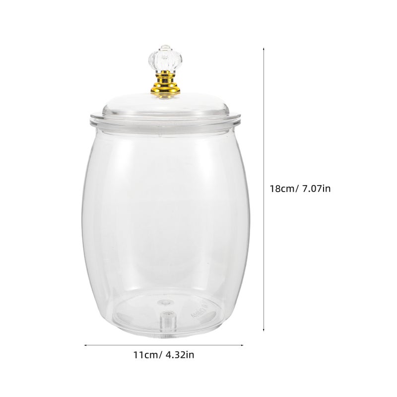 2pcs Jars With Lids - 1.2L Clear Cookie Container Large Airtight Apothecary Storage Organization Snack Buffet Canister for Party - Image 4