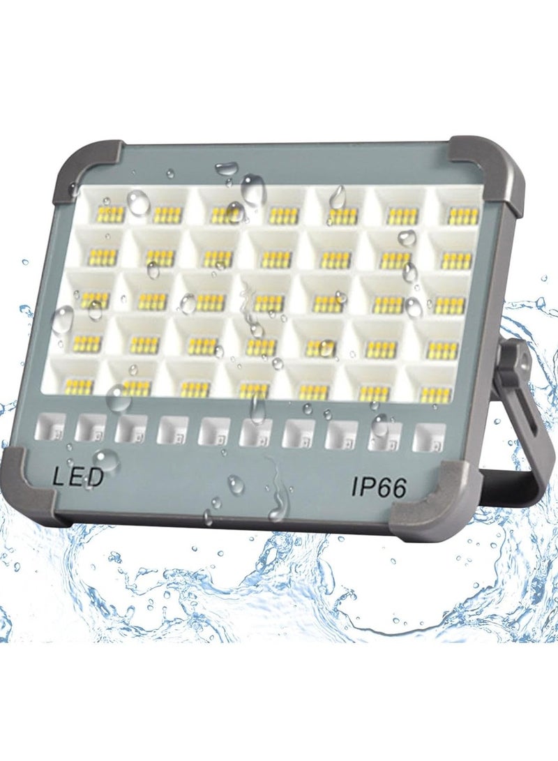 سمارتكس مصباح كشاف LED ممتاز مقاوم للماء يعمل بالطاقة الشمسية، مصباح عمل يدوي، فانوس تخييم بأربعة أوضاع إضاءة، ضوء نهاري، مناسب للممرات والمتاجر والحدائق والتخييم في الأماكن المغلقة والمفتوحة. - Image 1