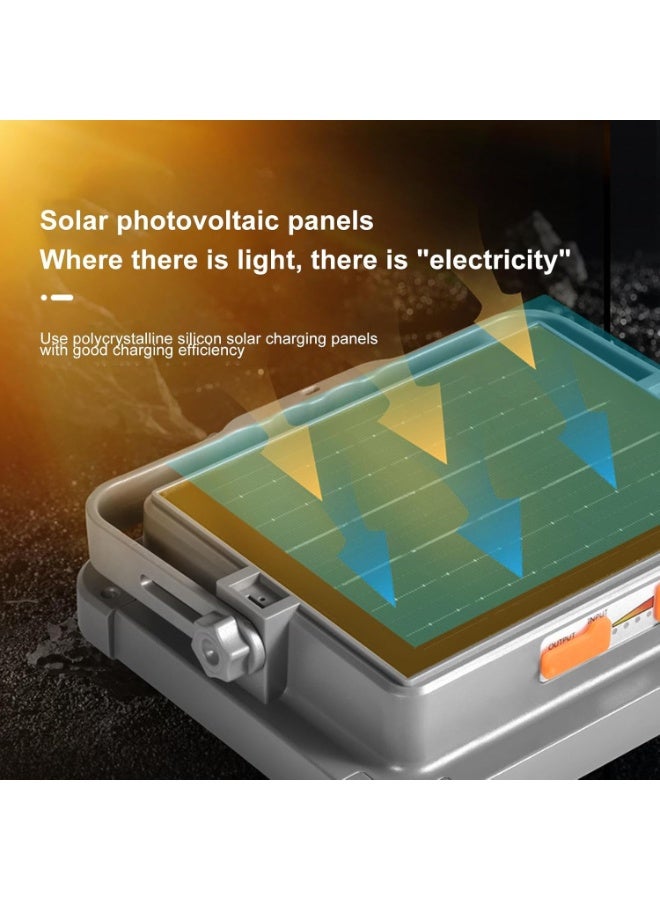 سمارتكس مصباح كشاف LED ممتاز مقاوم للماء يعمل بالطاقة الشمسية، مصباح عمل يدوي، فانوس تخييم بأربعة أوضاع إضاءة، ضوء نهاري، مناسب للممرات والمتاجر والحدائق والتخييم في الأماكن المغلقة والمفتوحة. - Image 3