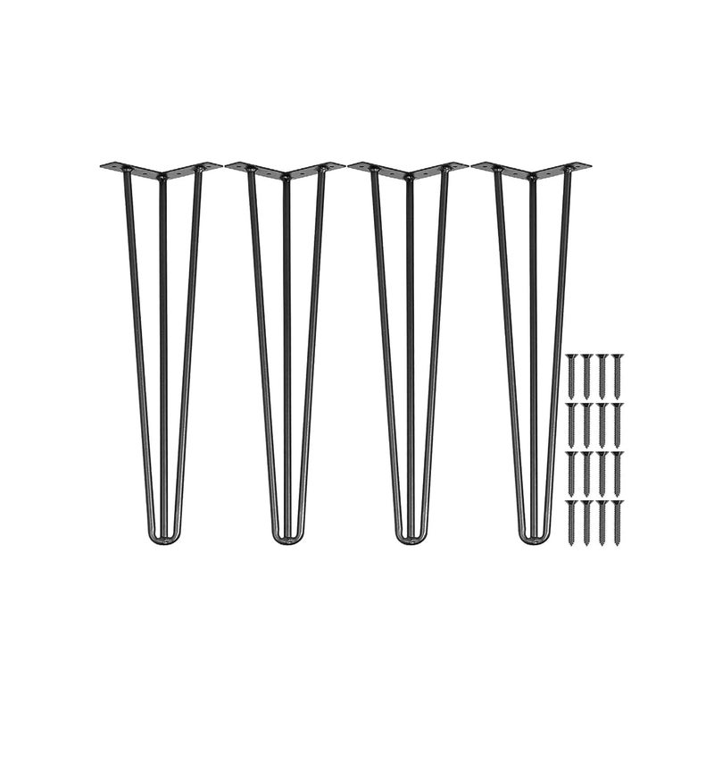Ventuos K Group 3 Road Heavy Duty Hairpin Legs for Desk Legs Console Table Legs for Any Types Furniture Black Set of 48 Inch - Image 1