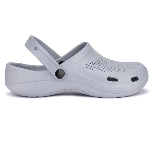 BERSACHE Comfortable Stylish Fashionable Clogs For Men (Grey),10 UK - Image 3