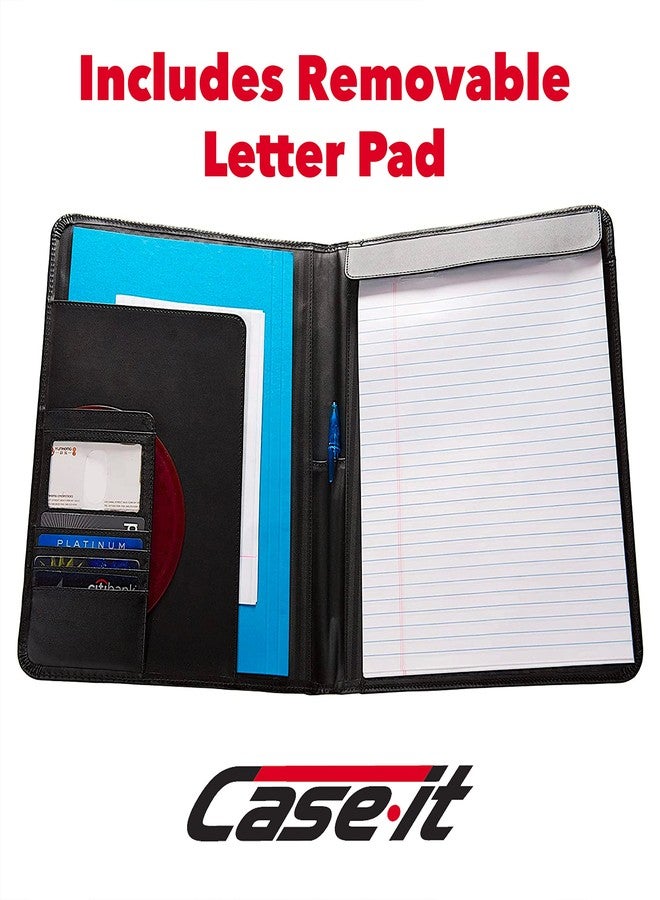 Case it Case-it Business Meeting Padfolio | Professional Portfolio with Letter Size Writing Pad, Black (PAD-20) - Image 2