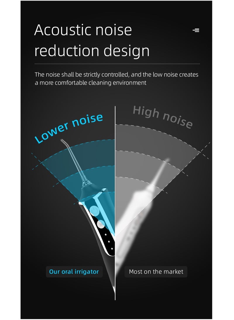 DOSCHER Portable Water Dental Flosser For Teeth Cleaning Dental Oral Irrigator With 3 Modes Scalable 5 Jet Nozzles IPX7 Water Resistance 300ML - Image 4