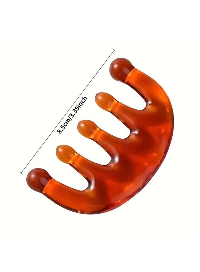 3pcs Green Red Yellow Scalp Massage Comb With Acupressure Nodes For Relaxation - Image 4